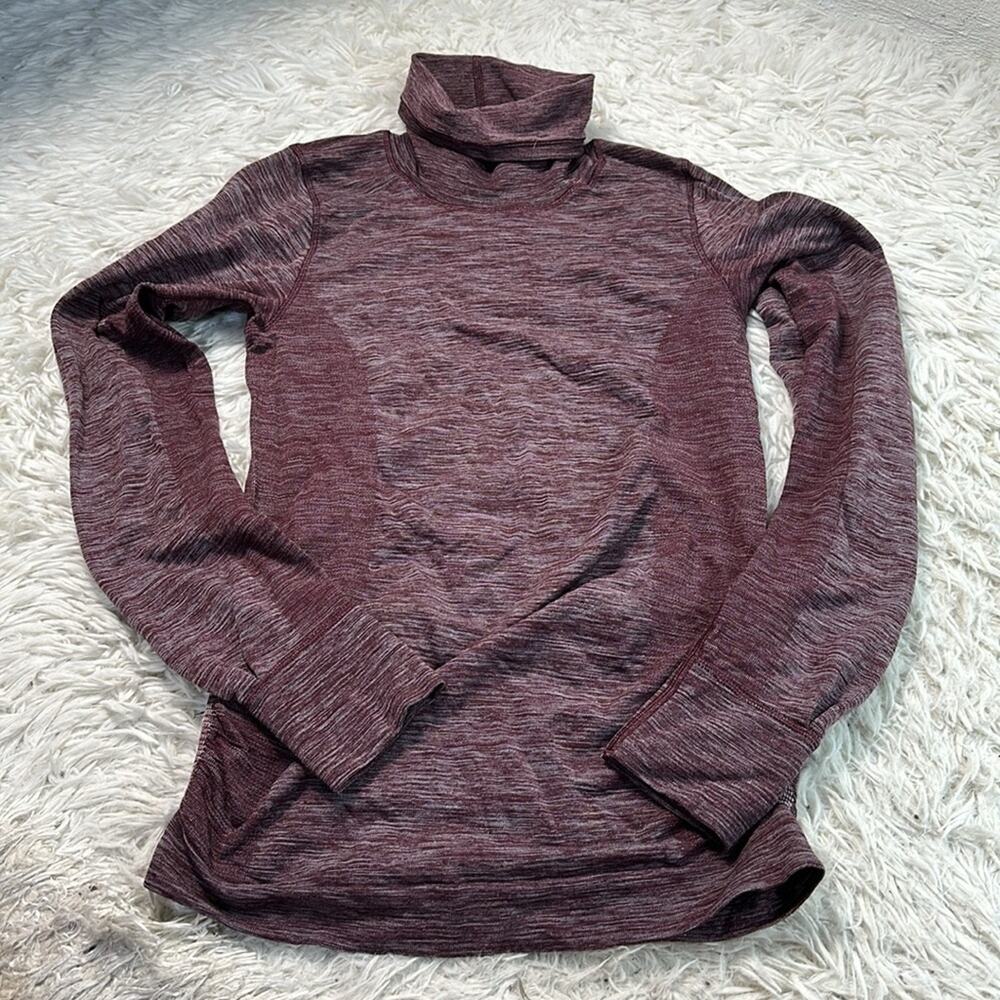 Lululemon Woolly Wonder Turtleneck Dark Adobe / White